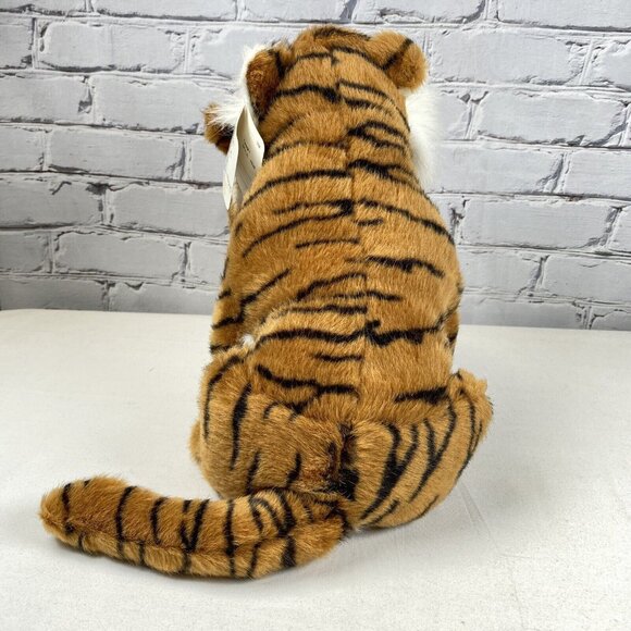 TIGER and BABY Purr-fection MJC Plush Toy 13" Tall Original Hang Tag Vintage - Picture 7 of 11